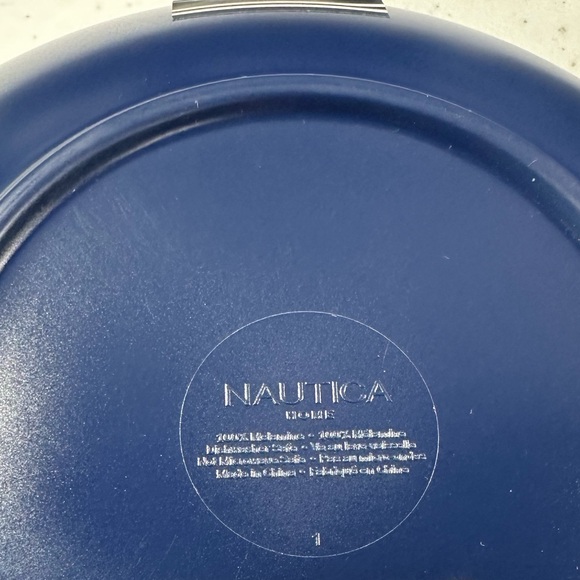 NEW Nautica Home BLUE & FAUX MARBLE Melamine Salad/Pasta/Soup Bowls Set/4 - Picture 6 of 6
